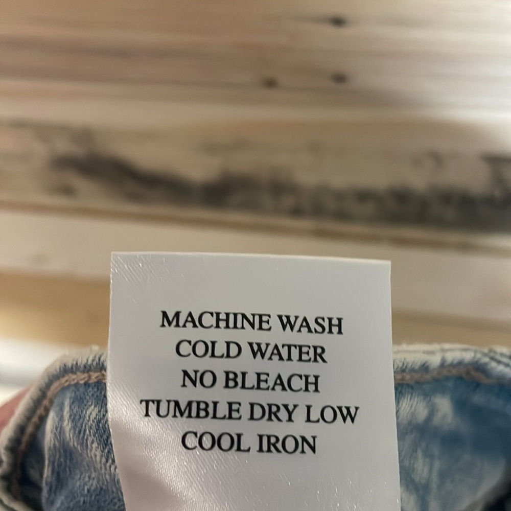 Eunina size 15 tobi super high rise distress mom Jean crop light wash no stretch - Picture 13 of 13